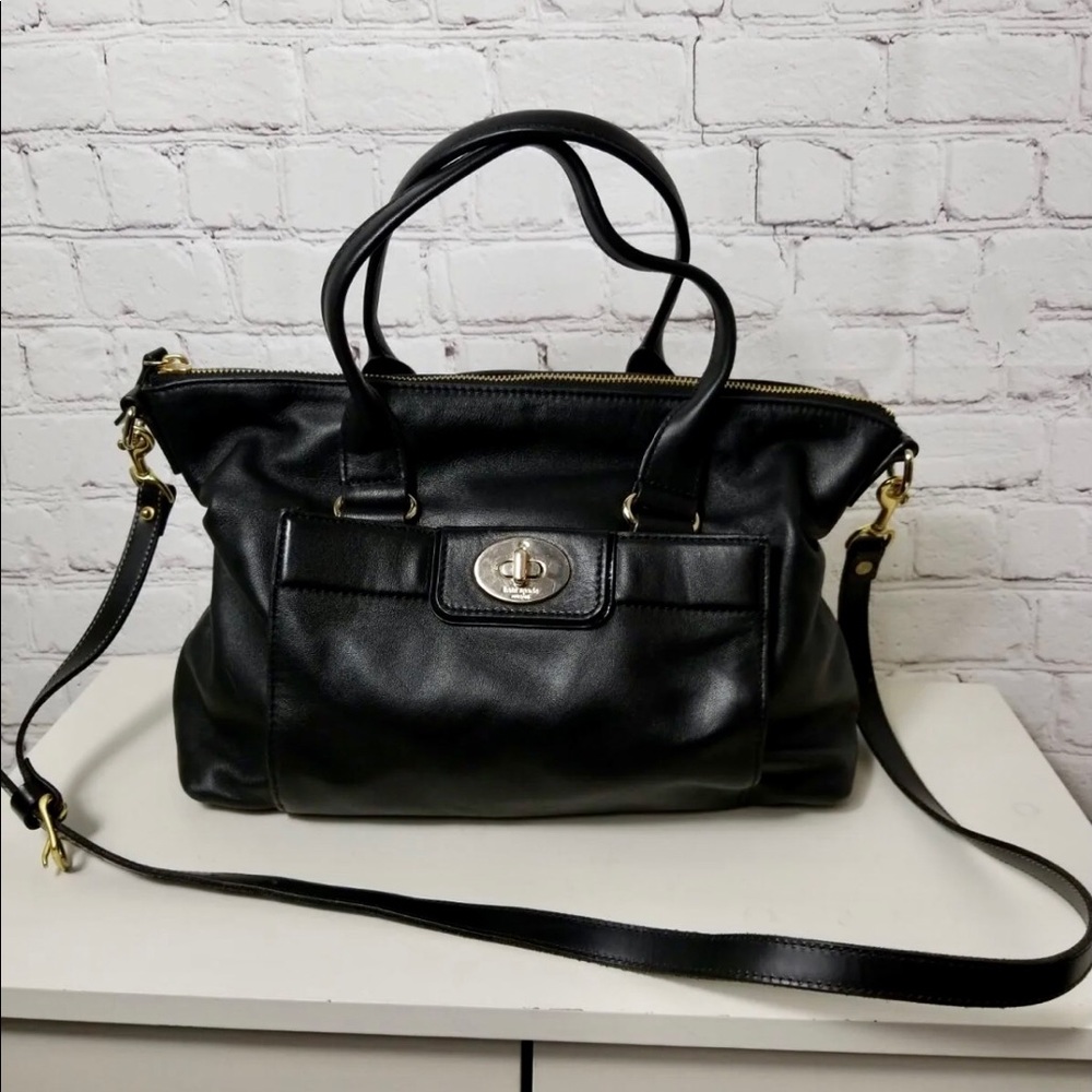 Kate Spade Black Soft Leather Crossbody Sa…